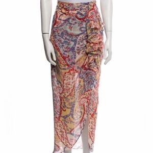 Veronica Beard Multicolor Paisley Skirt